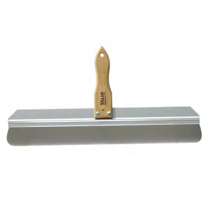 Couteau à enduire 50 centimètres, en INOX avec bords arrondis et manche en bois